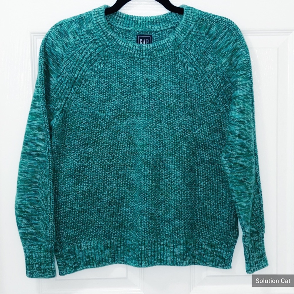 Zara Knit Fancy Collection chenille  Green Sweater Size Small